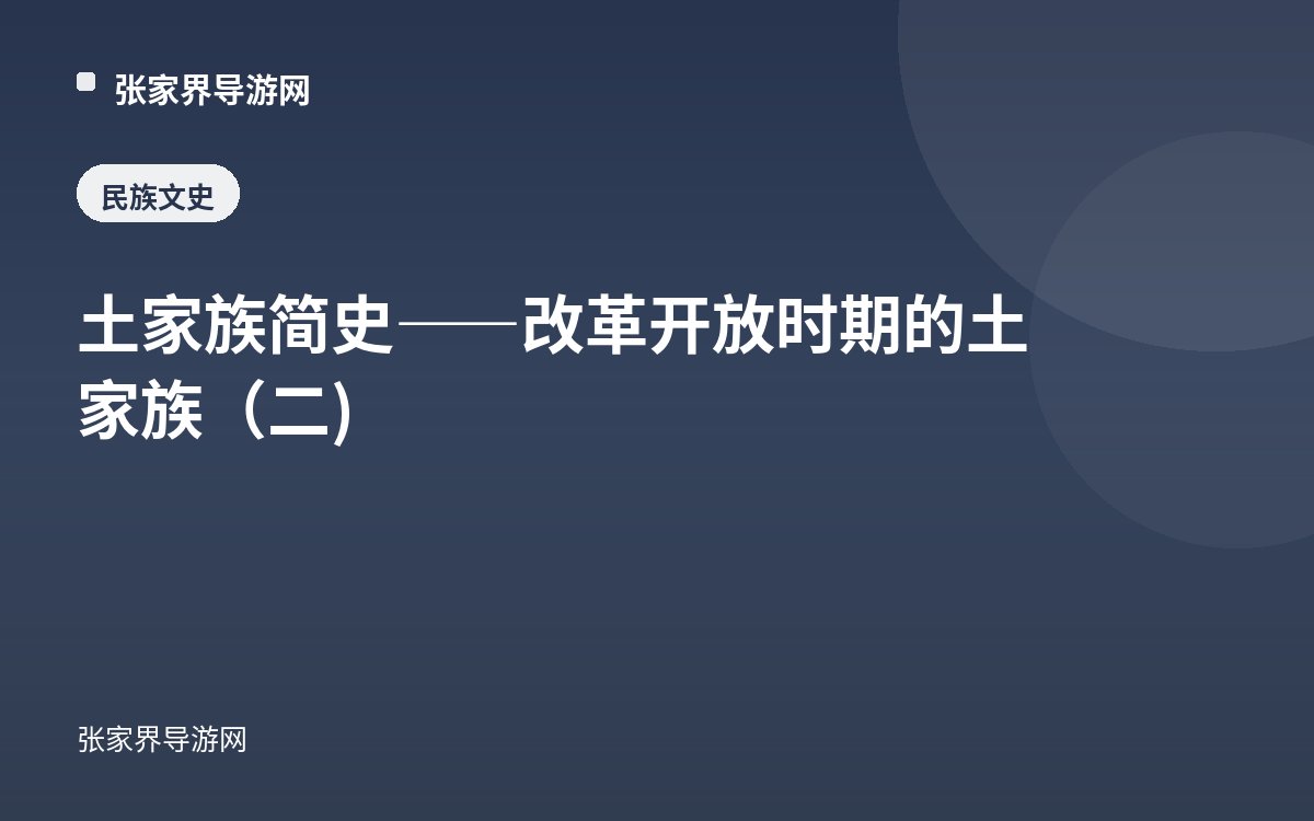 土家族简史——改革开放时期的土家族（二)